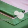 Outlet - Tovaglietta Americana - Bordo a Contrasto Panama di Cotone Rosa e Verde Muschio 